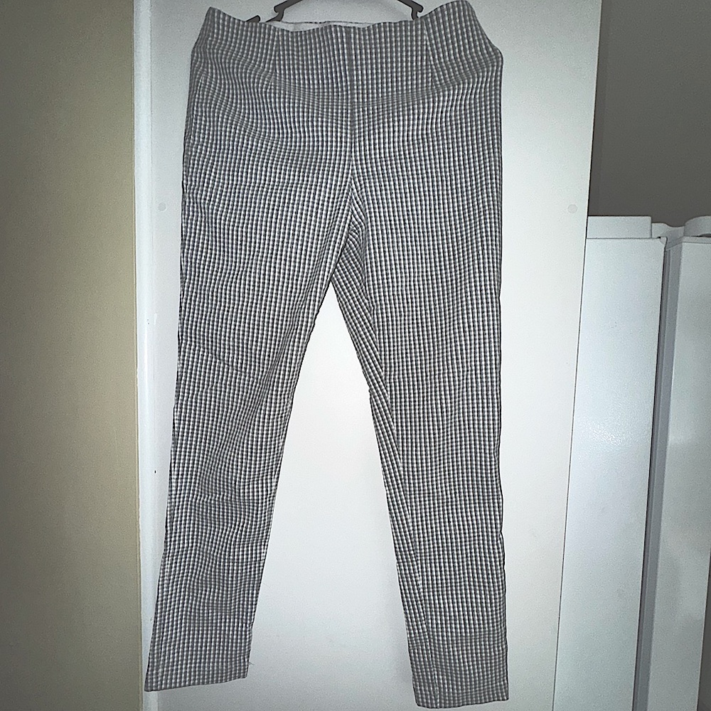 Calvin Klein Gray Checkered Pants